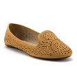 Women s Kelly-18 Laser Cut Out Slip On Smoking Loafers Ballet Flats Shoes Sale