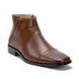 Men s 38893 Leather Lined Double Zip Cap Toe Dress Ankle Boots Online Hot Sale