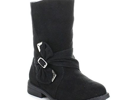 Toddler Girl s Maisy-800D Faux Suede Buckle Round Toe Boots For Sale