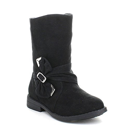 Toddler Girl s Maisy-800D Faux Suede Buckle Round Toe Boots For Sale