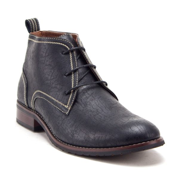 Men s 917129 Ankle High Distressed Lace Up Round Toe Chukka Dress Boots Online