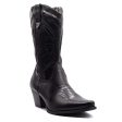 Western Cowboy Boots for Women - Calf High Tall Cowgirl Boot, Low Chunky Heel Botas Fashion