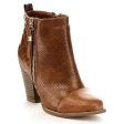 Women s Gina-15 Cap Toe Zipped Snake Ankle Chunky Heel Boots Online Sale