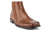 Men s 38912 Leather Lined Ankle High Moto Zipped Chelsea Dress Boots Discount