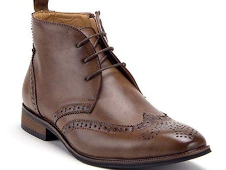 Men s VW314 Classic Ankle High Lace Up & Zipped Wing Tip Dress Boots Online