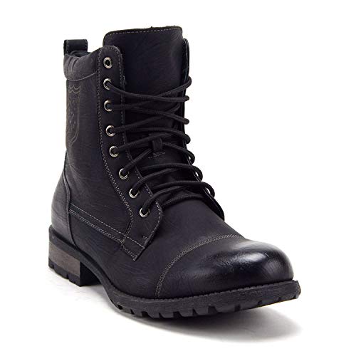 Men s 661 Tall Military Fashion Cap Toe Lace Up Combat Motorcycle Boots Hot on Sale