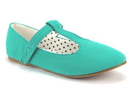 QQ Girls Kids Lovely-604 Smoking T-Strap Mary Jane Flats For Cheap