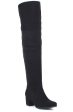 Women s Becky-02 Faux Suede Over The Knee Thigh High Chunky Heel Dress Boot For Sale