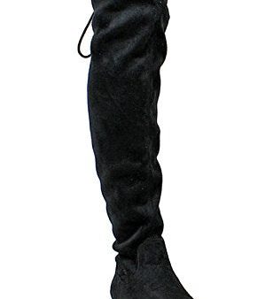 Women s Benson-1 Suede Drawstring Tie Riding Over The Knee Boots For Discount