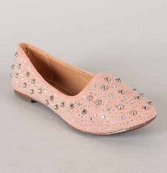 Women s Breckelles Slip On Studded Flat Dress Shoes Jolene-03 For Cheap