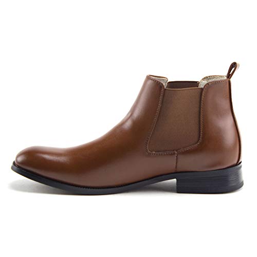 Men s 49113 Leather Lined Ankle High Classic Chelsea Dress Boots Online Sale