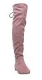 Women s Benson-1 Suede Drawstring Tie Riding Over The Knee Boots For Discount