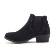 Women s Brenda Ankle High Slip On Chelsea Booties Embellished Dress Boots on Sale