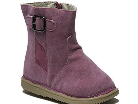 Mooshu Toddler Girl s Maddie Tall Suede Zipped Squeaky Riding Boots For Cheap