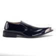 Men s 15811 Leather Lined Metal Tip Pointy Toe Slip On Loafers Dress Shoes Discount