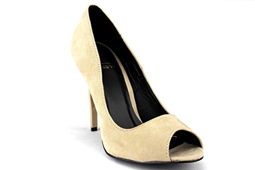 Women s Breaker Peep Toe Mirage Curved Stilletto Heels Pumps Shoes Online Sale