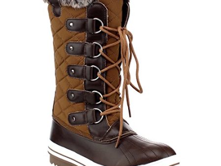 Women s Wind-02 Lace Up Waterproof Quilted Mid Calf Snow Boots on Sale