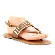 Women s Athena Gladiator Metal Accent Slingback Flats Flip Flops Sandals Hot on Sale