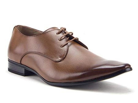 Men s Classic Pointy Toe Derby Lace Up Oxfords Dress Shoes Online Hot Sale