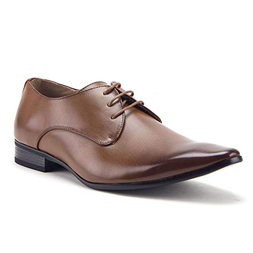 Men s Classic Pointy Toe Derby Lace Up Oxfords Dress Shoes Online Hot Sale