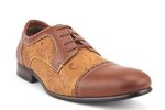 Men s 19398L Floral Print Cap Toe Lace Up Oxford Dress Shoes on Sale