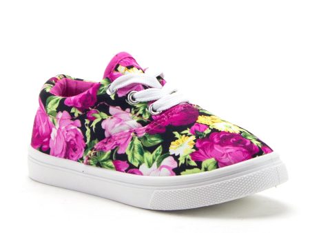 Girls Cay-04 Pretty Floral Print Canvas Fashion Sneakers Shoes Online Hot Sale