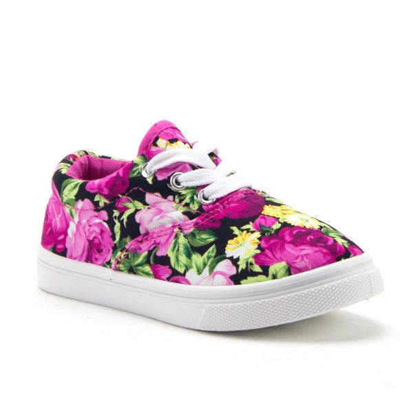 Girls Cay-04 Pretty Floral Print Canvas Fashion Sneakers Shoes Online Hot Sale