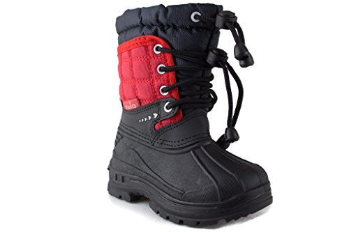 Kids BHD-08I Toddlers Two Tone Pull Tie Lace Water Resistant Winter Snow Boots Cheap