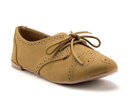 Women s Salya-748 Laser Cut Out Nubuck Lace Up Perforated Oxfords Shoes Sale