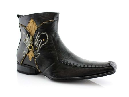 Men s 779 Ankle High Chelsea Boot Zipped Designer Inspired Dress Botas Botines For Cheap