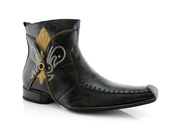 Men s 779 Ankle High Chelsea Boot Zipped Designer Inspired Dress Botas Botines For Cheap