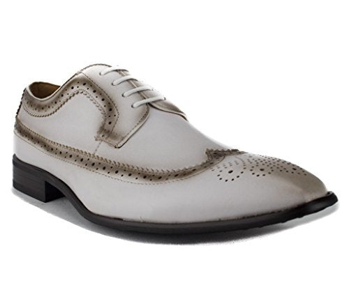 Men s 97713 Distressed Perforated Brogue Lace up Dress Shoes Online now