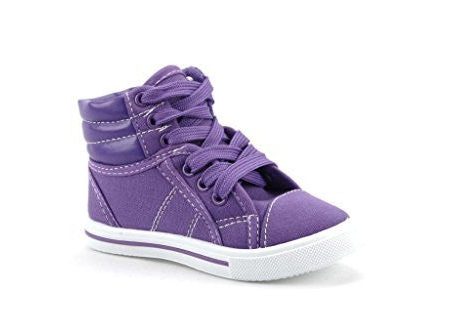 Kids 8081-I Toddlers Canvas High Top Lace Up Fashion Sneakers Fashion