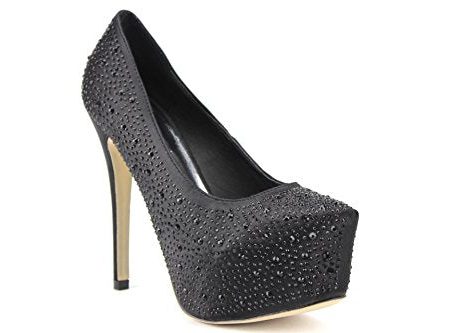 Women s Candie Embellished Hidden Platform Pumps Stiletto Heels Online