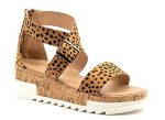 Women s Treaded Chunky Cork Ankle Strap Zipped Flatform Platform Sandals on Sale