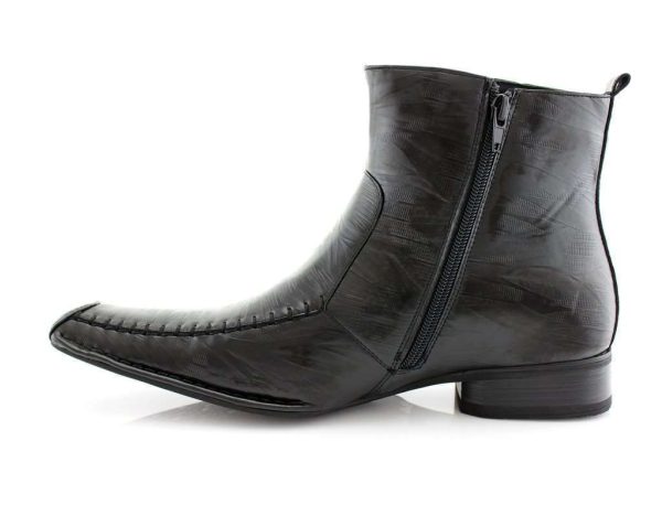 Men s 779 Ankle High Chelsea Boot Zipped Designer Inspired Dress Botas Botines For Cheap