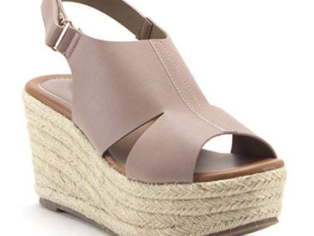 Women s Prema-02 Flatform Espadrilles Platform Sling Back Wedges Sandals Shoes Online Sale