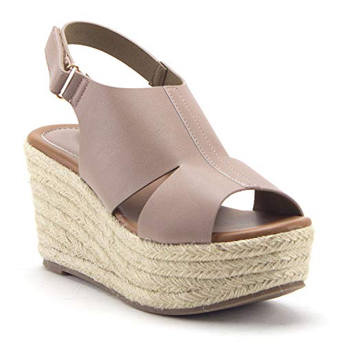 Women s Prema-02 Flatform Espadrilles Platform Sling Back Wedges Sandals Shoes Online Sale