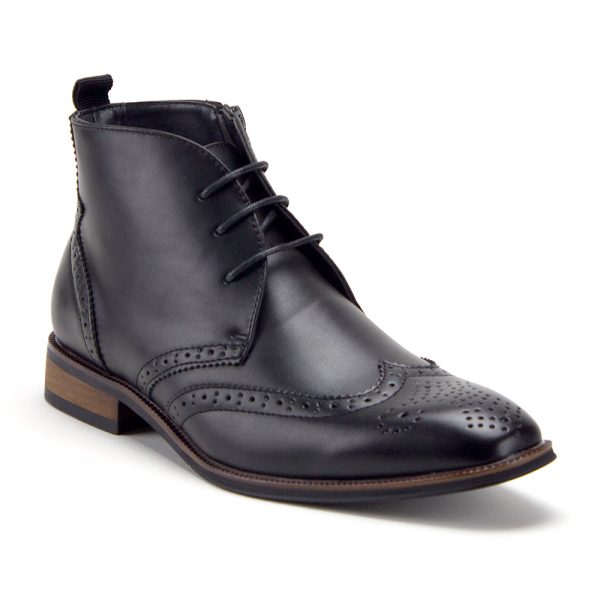 Men s VW314 Classic Ankle High Lace Up & Zipped Wing Tip Dress Boots Online