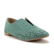 Women s Salya-707 Slip On Laser Cut Out Perforated Lace-Less Menswear Oxfords Flats Shoes on Sale