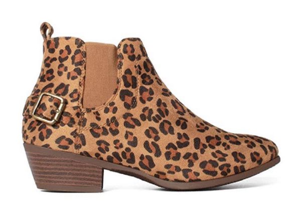 Women s Rider Ankle High Chunky Stack Block Heel Leopard Print Booties Dress Boots For Cheap