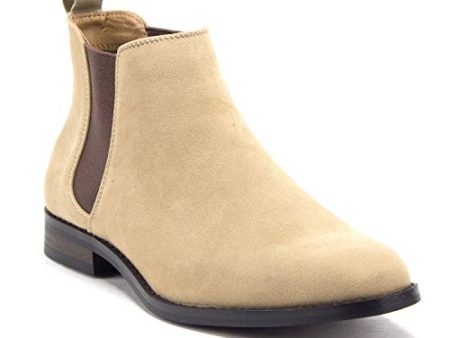 Men s B-2963 Chuck Nubuck Suede Pull-On Round Toe Chelsea Boots Hot on Sale