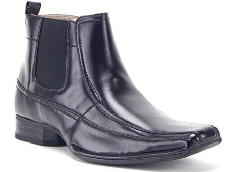 Men s 87742 Ankle High Zipper Classic Square Toe Chelsea Dress Boots Supply