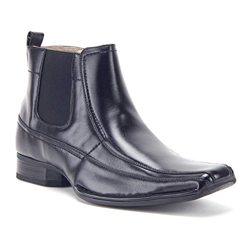 Men s 87742 Ankle High Zipper Classic Square Toe Chelsea Dress Boots Supply