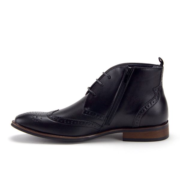 Men s VW314 Classic Ankle High Lace Up & Zipped Wing Tip Dress Boots Online