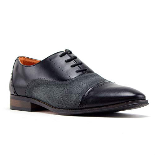 Men s C-471 Baker Derby Cap Toe Lace Up Combined Dress Shoes For Discount