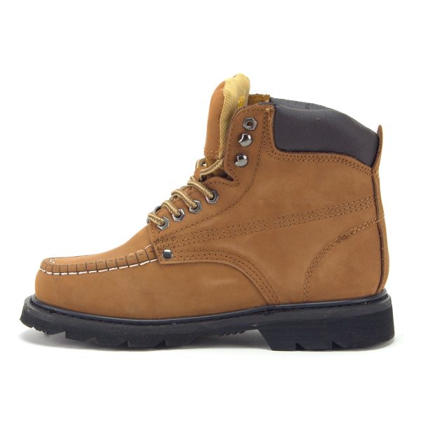 Jazamé Men s Tall Leather Moc Toe Outdoor Logger Construction Safety Work Boots Online