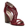 Women s Emily Chunky Block Heel Designer Lace Sandals Online Hot Sale