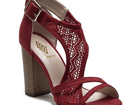 Women s Emily Chunky Block Heel Designer Lace Sandals Online Hot Sale