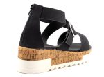 Women s Treaded Chunky Cork Ankle Strap Zipped Flatform Platform Sandals on Sale